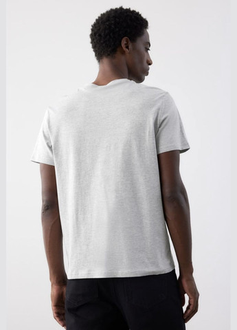 Светло-серая футболка H&M regular fit