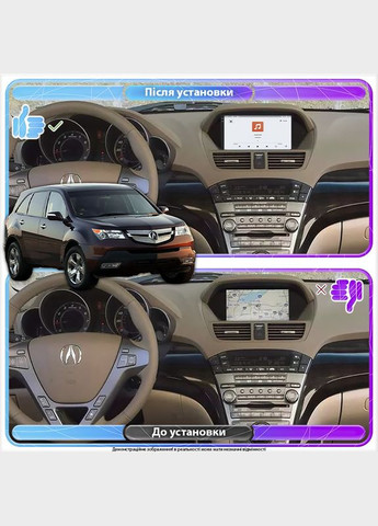 Штатна магнітола для Acura MDX II 2006-2010г 9" 4/64 QLED CarPlay 4G Wi-Fi GPS 360 Prime 1 шт. Lesko (336205928)