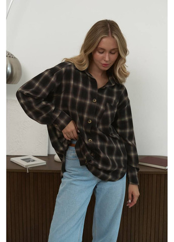 Коричневая кэжуал рубашка в клетку N.Family