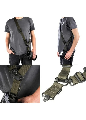 Тактический одноточечный двухточечный ремень с антабками HB-044 MS4 зеленый олива No Brand (306709492)