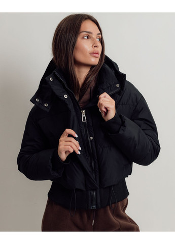 Чорна демісезонна куртка бомбер XXFG