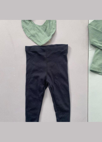 Темно-синій демісезонний костюм трійка з органічної бавовни 74-80 см (6-12 міс) зелений, темно-синій Lupilu