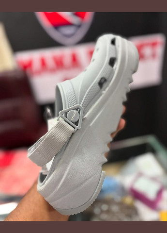 Серебряные крокс классик хайкер клог платформа clog Crocs