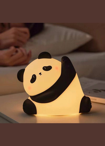 Нічник дитячий силіконовий Панда м'який сенсорний з акумулятором (S02) No Brand (331738153)