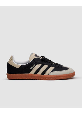 КРОССОВКИ ЖЕНСКИЕ ADIDAS SAMBA OG BLACK WONDER WHITE АДИДАС САМБА No Brand чёрные демисезоны (368887997)