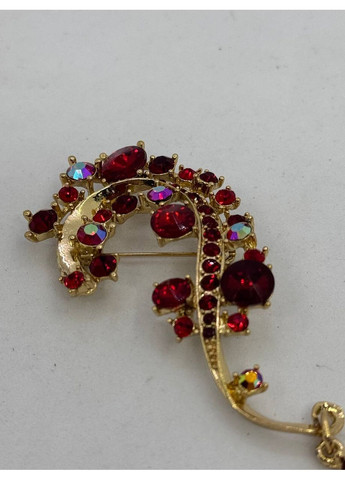 Біжутерна брошка Вогняний каскад 80*30 мм Червоний No Brand (363829985)