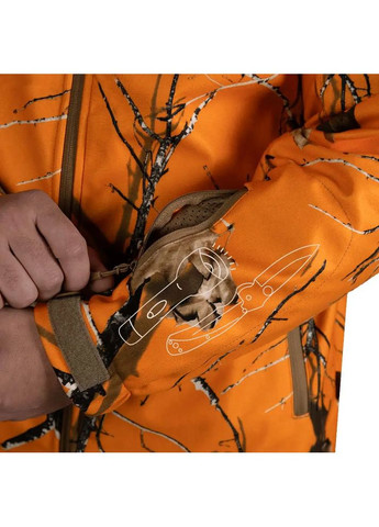 Помаранчева демісезонна куртка rubicon flamewood Camotec