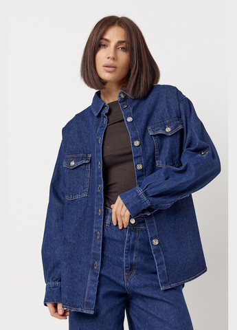 Жіноча джинсова сорочка на ґудзиках Lurex (316575433)