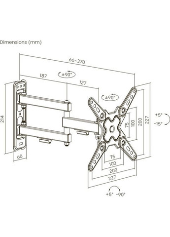 Кронштейн LDA40-223 Brateck (339086350)