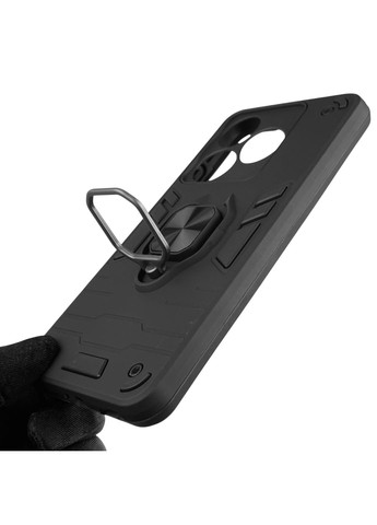 Чохол для телефона Spark 10 (KI5q) броньований з магнітним кільцем-тримачем на техно спарк 10 чорний Tecno (366232284)