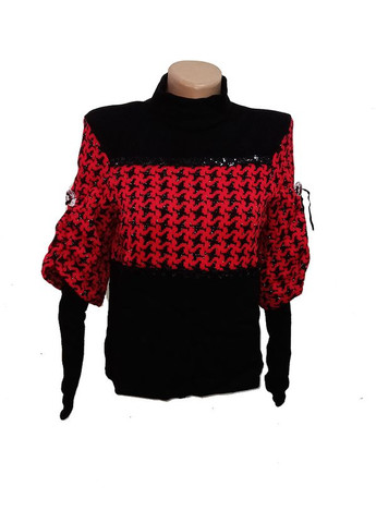 Комбінований демісезонний теплий жіночий джемпер, акрил No Brand