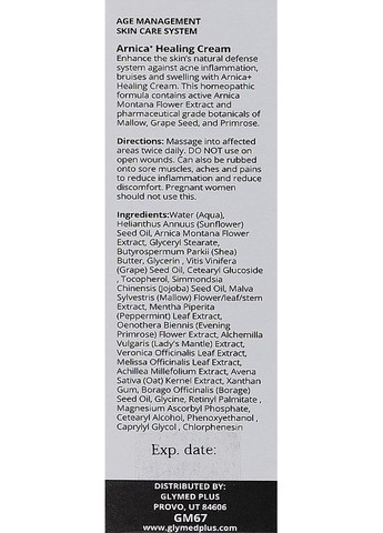 Целебный крем Age Management Arnica+ Healing Cream 56g (169323-52230) GlyMed Plus (368608629)