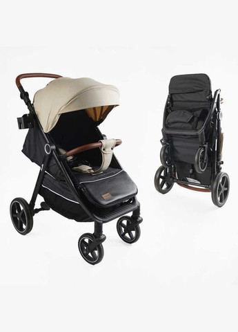 Прогулянкова коляска дитяча Sevillia S-998 алюмінієва рама телескопічна ручка. Beige (170082) Joy (340911365)