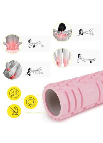 Масажний ролик EVA 45 x 14 см (валик, роллер) XR-0037 Light Pink Cornix (318867448)