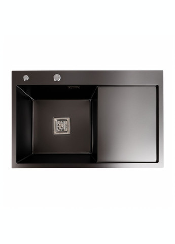 Кухонна мийка Handmade 78*50В L PVD чорна (товщина 3.0/1.0 мм) Platinum (269793075)