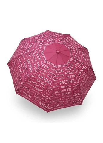 Зонт полуавтомат женский 593 "Words" на 9 спиц Малиновый Toprain (280827819)