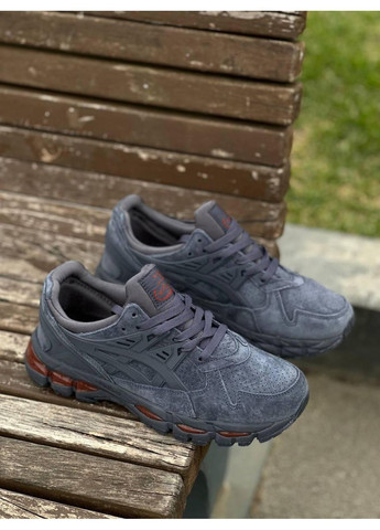 КРОСІВКИ ЖІНОЧІ ASICS GEL KAYANO TRAINER 21 NAVY SUEDE GREY RED АСІКС ГЕЛЬ КАЯНО No Brand сірі демісезони (367170945)