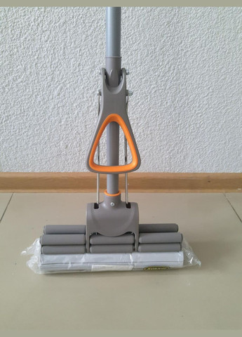 Швабра для прибирання роликова з подвійним віджиманням 27 см Сірий Kornel (284419844)