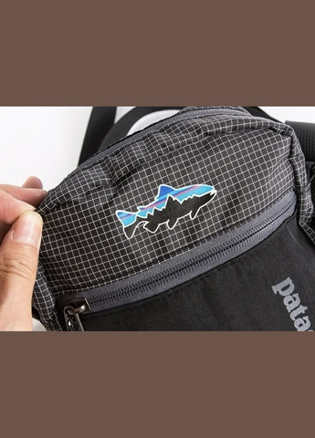 Мужская cумка через плечо Patagonia (патагония) с шевроном Черный No Brand 201 (301418456)