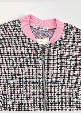 Сірий демісезонний костюм бомбер та спідниця Mevis