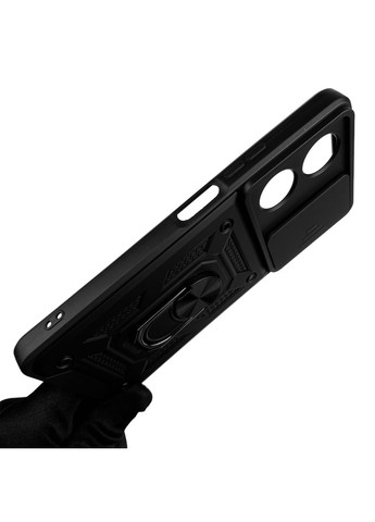 Чохол для A58 4G броньований з кільцем зі шторкою на камеру на оппо а58 4г чорний rg1 Oppo (366023101)