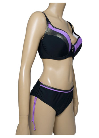 Чорний літній роздільний купальник жіночій з класичним бюстгальтером та трусиками. модель 0336 арт.24251 роздільний Rivage Line