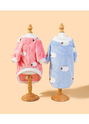 Махрова кофта для котів Pet Style "Баранчик" Блакитний XS No Brand - (323237607)