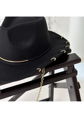 Шляпа Федора Ковбойка унисекс с декором и цепочкой No Brand (362346136)