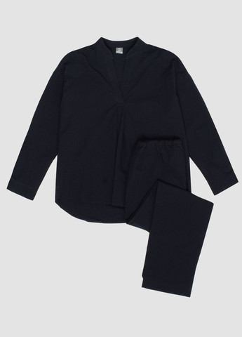 Чорна піжама жіноча з вареної бавовни black xs Leglo