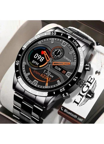 Чоловічий розумний годинник Smart Power Nono Black Lige (313653953)