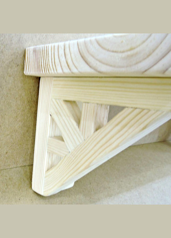 Настінна полиця з дерева Абсолют 40 бланже (НСП-404301) No Brand (328082040)