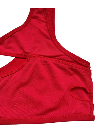 Красный летний купальник топ, раздельный, бикини FUBA