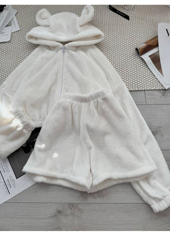 Белая всесезон махровая пижама из двусторонней махры — замеры в описании кофта + брюки DK/DL Мода без кордонів