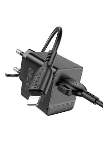 Сетевое Зарядное Устройство BAS11A 1USB 2.1A+USB to Lightning Черный Borofone (388892961)