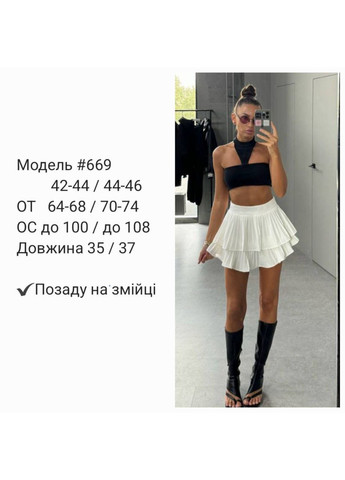 Черная повседневная юбка-шорты с воланами No Brand