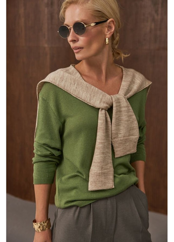 Оливковый демисезонный свитер Triko Bakh