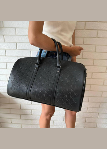 Большая женская сумка с тиснением стиль Гуччи черная, городская сумочка для зала фитнеса No Brand (334730911)