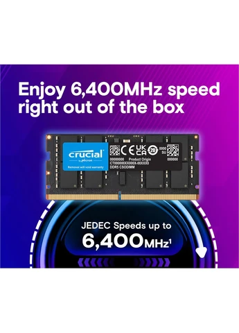 Модуль памяти SO-DIMM DDR5 16GB 6400MHz (CT16G64C52CS5) [147394] Crucial (400982639)