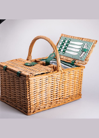 Корзина для пикника на 3 отделения с термосумкой 48*33*43 см Yiwu (325405717)