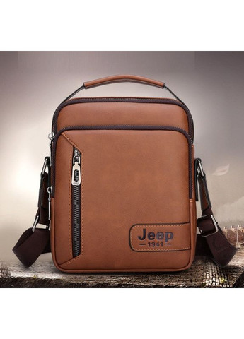 Чоловіча сумка планшет еко шкіра світло-коричнева барсетка для повсякденного використання сумка-планшет ProDobro (363222090)