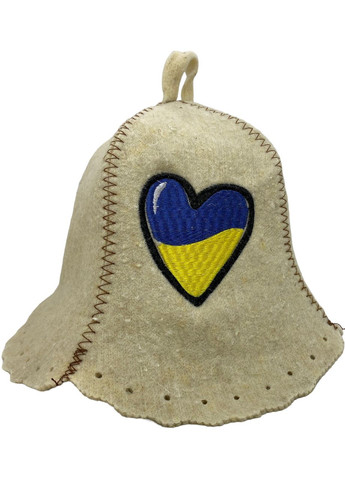 Шапка для бани и сауны из шерсти Сердце Украина No Brand (371276299)