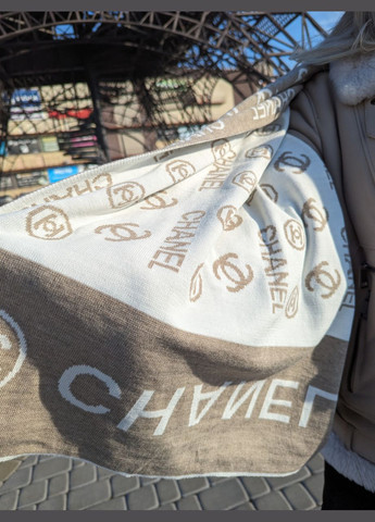 Палантин Жіночий Шарф двосторонній білий моко No Brand (322464319)