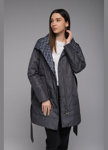 Графітова демісезонна куртка двостороння жіноча 2355 (2000989401117d) shop (2000989401117) Visdeer