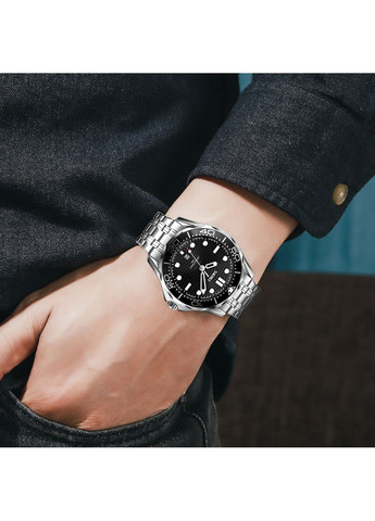 Годинник з металевим браслетом кварцові чоловічі сріблясті для повсякденного використання та урочистостей ProDobro (367267434)