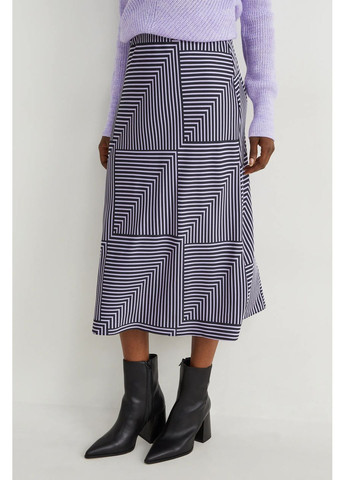 Разноцветная кэжуал однотонная юбка макси в принт C&A