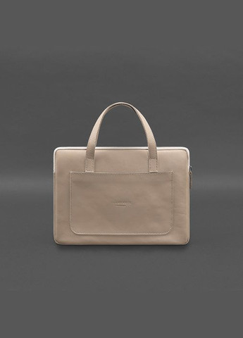 Кожаный чехол с ручками для ноутбука 13 дюйм Светло-бежевый (A-028219) BlankNote (329742949)