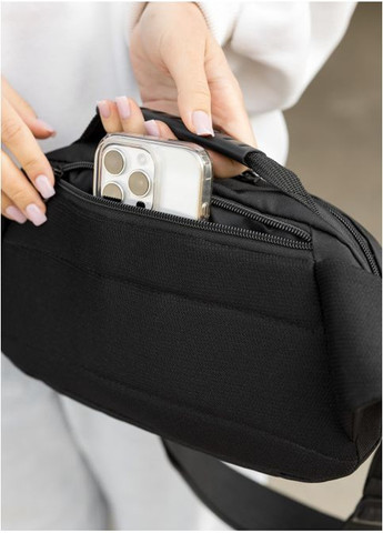 Женская тканевая сумка через плечо Черная (11430301517) Sambag (361244679)