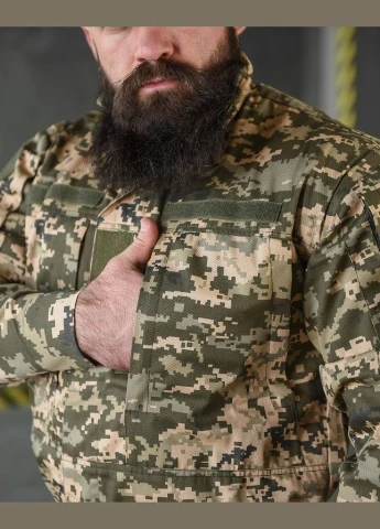 Тактичний костюм Піксель ЗСУ статутний гретта з липучками для шевронів та адмін-кармани No Brand (340560384)