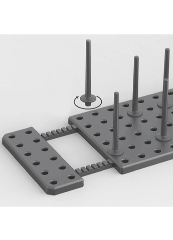 Настільна підставка тримач сушка з можливістю переміщення 12 опор для тарілок кришок 44,8х15 см (480901-Prob) Unbranded (347494925)