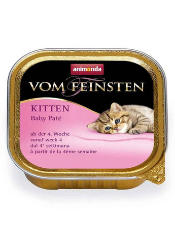 Вологий корм для кошенят Vom Feinsten Kitten BabyPaté 100г, з птахом Animonda (292114989)